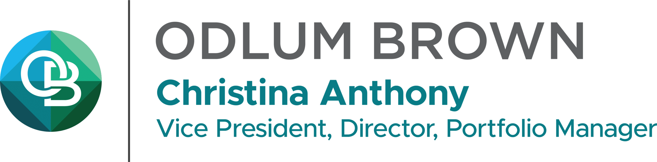 Odlum Brown logo with Christina Anthony 